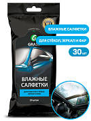 Влажные салфетки для очистки стекол, зеркал и фар | Grass | 30 шт