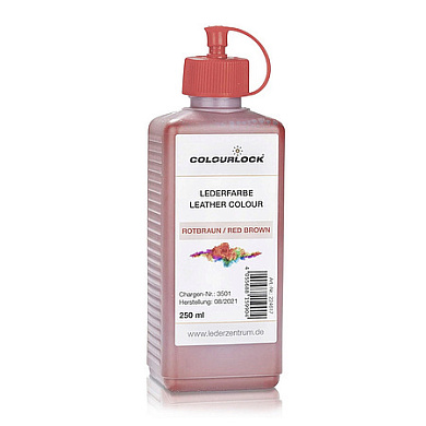 Краска для кожи цвет красно-коричневый - Lederfarbe rotbraun | Colourlock | 250 мл