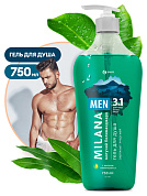 Гель для душа Milana MEN - Могучий Килиманджаро с маслом лемонграсса | Grass | 750 мл