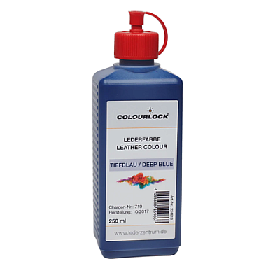 Краска для кожи цвет темно-синий - Lederfarbe tiefblau | Colourlock | 250 мл